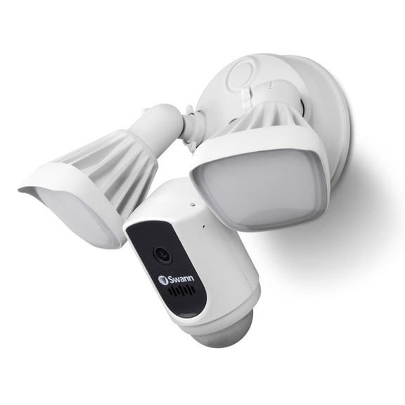 Open Box Swann WiFi Floodlight 1080P Security Surveillance Camera - White