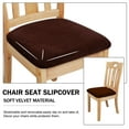 thumbnail image 4 of 6 Pcs Stretch Velvet chair Seat Slipcover Removable Washable Covers Protectors for Dining Room Coffee Color, 4 of 7