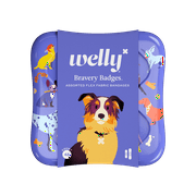 (2 Pack) Welly Flex Fabric Bandages, Dog Pattern Bravery Badges for Kids, Assorted Sizes, 48 Count