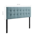 thumbnail image 2 of Ergode Lily Biscuit Tufted Full Performance Velvet Headboard - Light Blue, 2 of 5