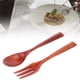 thumbnail image 4 of Vajilla De Madera, Juego De Tenedor De Cuchara De Madera Reutilizable Para Viajes Para Restaurante Para El Hogar Para La Oficina ANGGREK Otros, 4 of 8