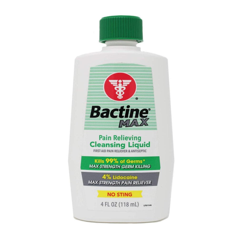 Bactine MAX Pain Relieving Cleansing Liquid, 4 oz, 3 Pack