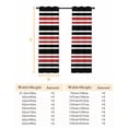 thumbnail image 6 of Fsddascl Black Red Striped Blackout Curtains for Bedroom/Living Room, Thermal Insulated Kitchen Curtains, Horizontal Lines Simple Minimalist Grommet Darkening Window Treatment Drapes 52"x72"x2, 6 of 6