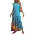 thumbnail image 4 of Women's Summer Maxi Dress 2026 Sleeveless Tie Dye Casual Loose Long Beach Sundress Travel Vacation Outfits, 4 of 7