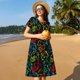 thumbnail image 4 of Balery Play Game Start Vestidos sueltos de manga corta para mujer, vestidos de verano 2025, vestidos casuales de corte A con vuelo., 4 of 6