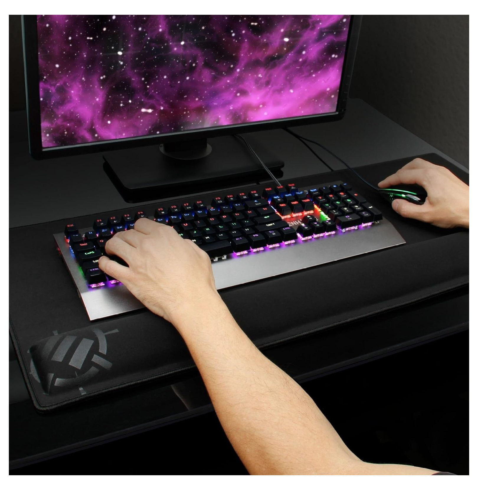 Large Mouse Pad with Wrist Rest - XXL Gaming Desk Pad