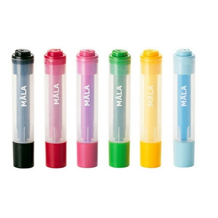 6 Pack Clear Stamp - Mala Stamp Pen, 6 Assorted Colors,6 Pack, 731938490006 By IKEA