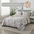 thumbnail image 7 of Lanpei Floral Bedspread Set 2-Piece Twin, Cotton Tropical Bedding Set Boho Leaf Quilt Coverlet Orange Floral Farmhouse Quilted Bedspread (1 Coverlet+1 Pillow Sham), 7 of 7