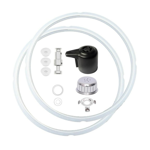 Essential Pressure Cooker Replacement Parts Set for 5QT and 6QT Models Includes Silicone Caps and Anti Block Shield