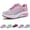 Pink, variant on Women’s Platform Wedge Sneakers, Slip On & Lace Up 2 Inch Rocker Bottom Walking Shoes, Breathable Mesh Lightweight Casual Daily Footwear