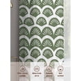 thumbnail image 5 of Sage Green Pine Leaves Sheer Curtains 96 Inch Length 2 Panels Set, Abstract Art Geometric Gray Plaid Voile Window Treatment Semi Sheer Long Curtains Drapes for Bedroom/Living Room/Kitchen 52"x96"x2, 5 of 7