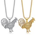 thumbnail image 2 of Hip Hop Iced Out Bling Gallic Rooster Animal Chicken Pendant Necklce For Men/Women 14K Yellow Gold French Jewelry, 2 of 7