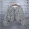 thumbnail image 6 of Drses Women's Shaggy Faux Fur Outwear Coat Jacket Long Sleeve Warm Winter, 6 of 6