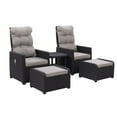 thumbnail image 4 of CorLiving Lake Front 5pc Rust Proof Resin Wicker Patio Recliner and Ottoman Set, 4 of 9