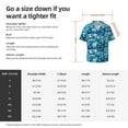 thumbnail image 7 of KLL Blue Kyanite Print Men's Shirt Short Sleeve Button Down Summer Cuba Beach Shirts- Medium, 7 of 7