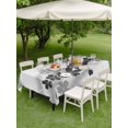 thumbnail image 4 of Outdoor Tablecloth with Umbrella Hole for Patio/Picnic/Party/Camping, Grey Floral Waterproof Table Cloth Rectangle Table Cover Washable, Modern Abstract Art Flowers Aesthetic (60"x 84"), 4 of 9