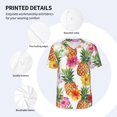 thumbnail image 5 of Rocae Hawaiian Pineappl for Breathable Men's Baseball T-Shirt Fashionable Casual Baseball Jersey, Moisture-wicking Sportswear 4X-Large, 5 of 9