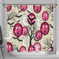 thumbnail image 1 of Whimsical Halloween Shower Curtain with Ghosts Lanterns - Festive Decor, 1 of 4