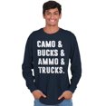 thumbnail image 5 of Camo Bucks Trucks Cute Hunter Son Men's Long Sleeve Tee T Shirt Brisco Brands S, 5 of 6