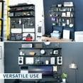 thumbnail image 5 of VIVO Black Freestanding Modular Pegboard System with 3 Tier Organization, 5 of 8