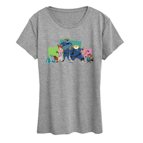 Zootopia 2 - Nick, Judy, And Friends - Women's Short Sleeve Graphic T-Shirt