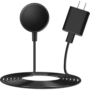 Charging Charger Adapter, USB Fast Charger for Samsung Watch 6/6 Classic, Watch 5/5 Pro/4/4 Classic/3/Active 2/Active, Magnetic Wall Plug & Cable Stand, 3.3FT, Black