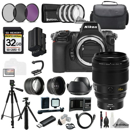Nikon Z8 + Z 135mm f/1.8 S Plena Lens +32GB+Ext Bat+9 PC Filtr-MEGA Kit (International Version)