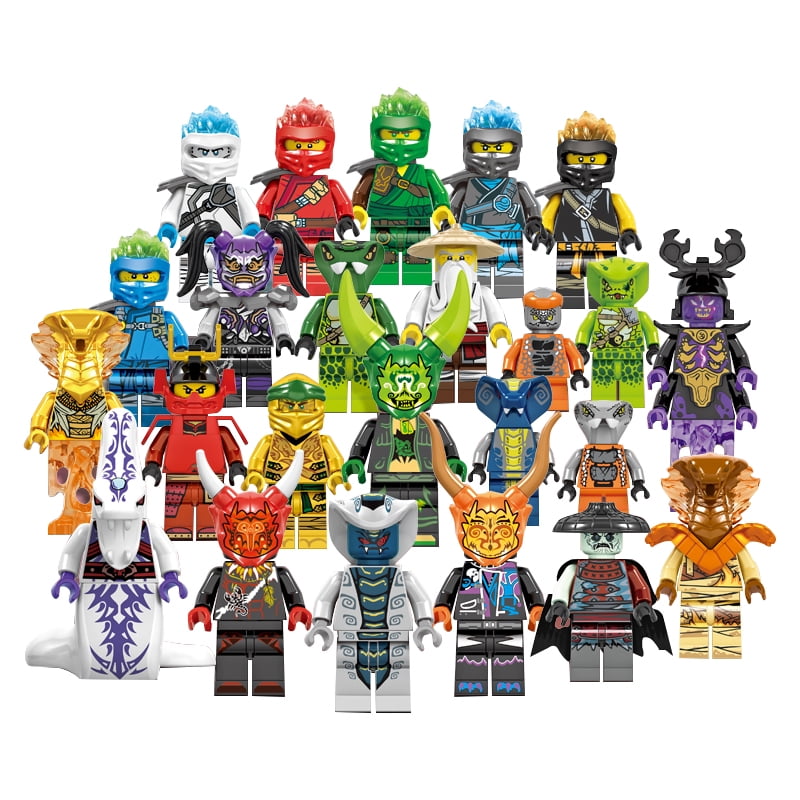 Details about   24pcs Ninjago Kai Jay Lloyd & Serpentine Lego Moc Minifigures 