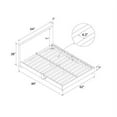 Mainstays Upholstered Platform Bed, Queen Frame, White Faux Leather