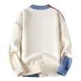 thumbnail image 2 of Titaking Men's Casual Knit Pullover Sweater Fleece Lined Soft Elasticity Beige Green XXL, 2 of 6