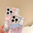 thumbnail image 4 of Cute Cat Roses Flowers Butterfly Hard Phone Case Compatible with iPhone Case (Pink,iPhone 12 Pro), 4 of 6