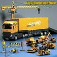 thumbnail image 3 of Construction Truck Toys Set for Kids, Semi Truck and Trailer with 6 Construction Vehicles for Boys Ages 3+ Birthday Gifts, 3 of 10