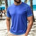 thumbnail image 2 of hlysgo Mens Workout Quick Dry Shirts Athletic Moisture Wicking Running Gym Mesh Shirt Performance Lightweight T-Shirts Blue,5xL, 2 of 5