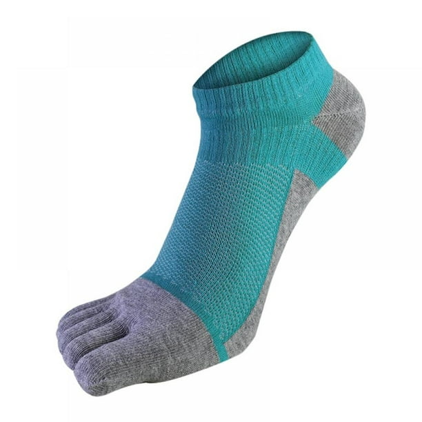5Pack 100% Cotton Men Crew Ankle Athletic Socks Five Finger toe Sport Black  7-11