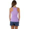 thumbnail image 2 of ToBeInStyle Womens Essential Ribbed Racerback Versatile Layering Cotton Blend Tank Top, 2 of 6