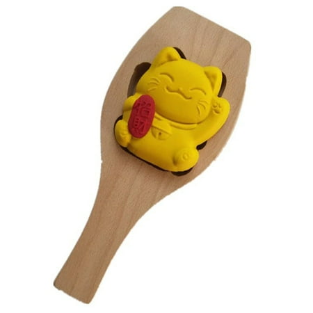

TINYSOME Mooncake Mold Chinese Traditional Mid-autumn Festival Moon Cake Mould for Cat Shape Wooden Handmade Baking Tool