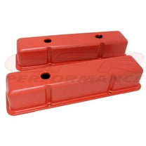 CFR 1958-86 Chevy Small Block 283-305-327-350-400 Tall Smooth Valve Covers - Orange