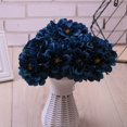 thumbnail image 2 of Ramo de flores de simulación Ormromra Flores pinnadas de dalia artificial Decoración del hogar azul oscuro, 2 of 2