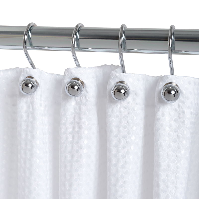 S/12 & Tension Curtain Rod InterDesign Shower Set Chrome Shower Hooks 3 Sizes 
