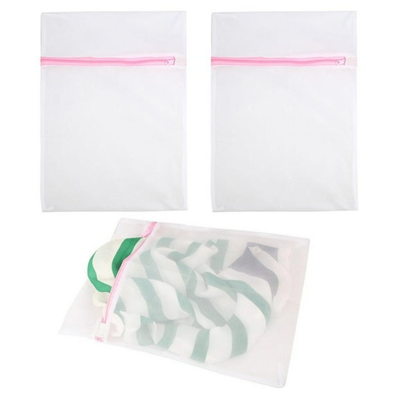 2 Zippered Mesh Laundry Wash Bags 11" x 15" Delicates Lingerie Socks Bra Clothes
