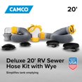 thumbnail image 4 of Camco Deluxe 20 Ft RV Sewer Hose Kit with Swivel Fittings and Wye Connector, 4 of 6
