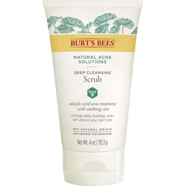 Burt's Bees Acne Solutions Exfoliating Pore Refining Face Scrub for