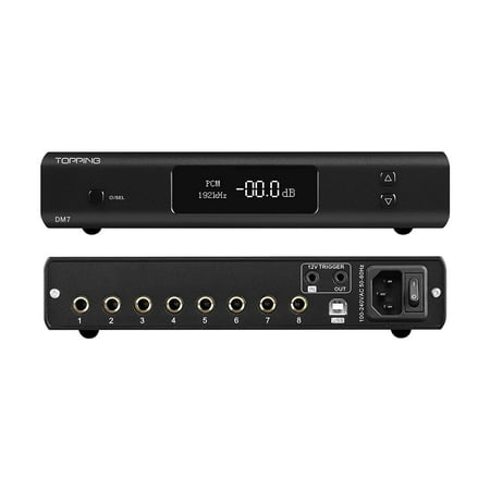 

Topping DM7 8 CH USB DAC - Multi-Channel ESS Flagship DAC chip ES9038PRO with The 12V Trigger Interface