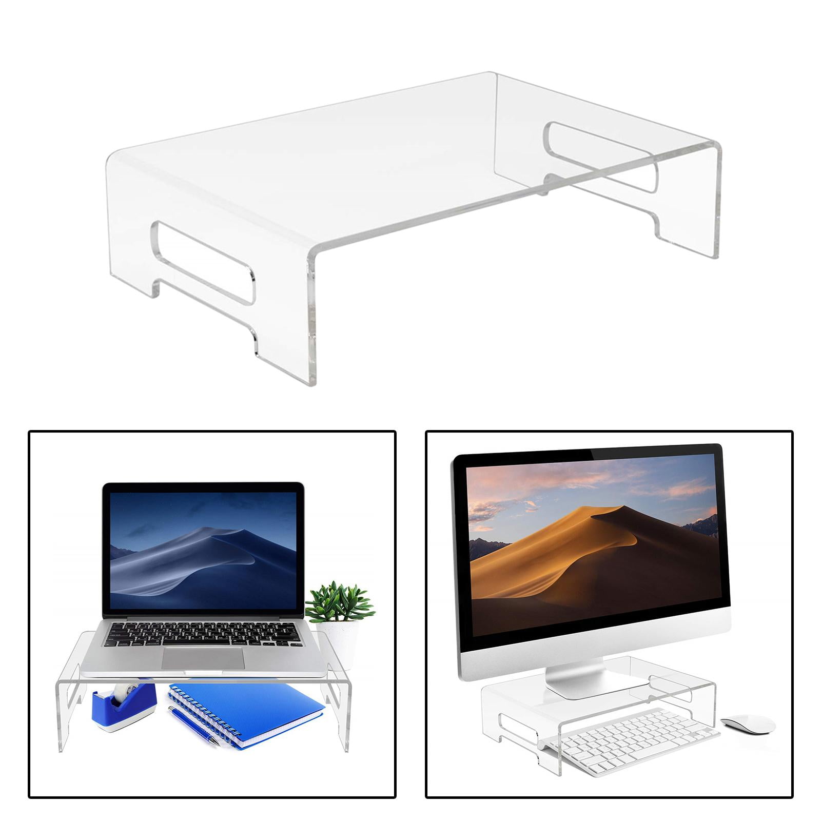 Acrylic Monitor Stand Computer Riser Storage Support Rack, , TV Screen Stand, Showcase Fixtures, Food Display Riser