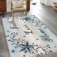 thumbnail image 2 of Area Rug for Living Room, Vintage Farmhouse Non-Slip Indoor Large Carpet for Bedroom/Dining Room, Blue Country Texas Star Vines Wooden Washable Rectangle Floor Mat Runner Rugs - 2.7 x 5 Ft, 2 of 8