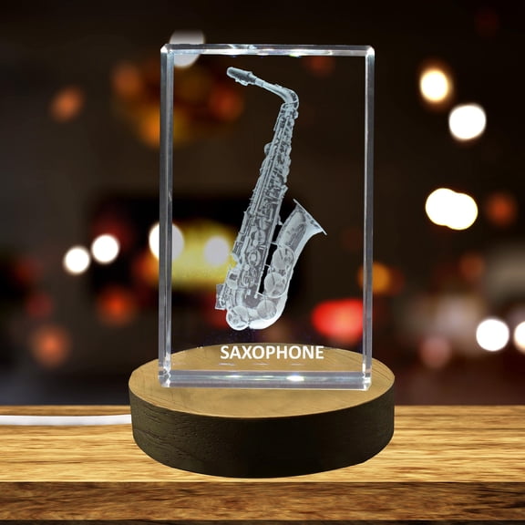 Saxophone 3D Engraved Crystal 3D Engraved Crystal Keepsake/Gift/Decor/Collectible/Souvenir