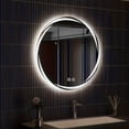 thumbnail image 2 of 20 Inch Round LED Bathroom Mirror with Lights, Anti-Fog & Dimmable, Wall-Mounted Vanity Mirror, Memory Function, Tempered Shatter-Proof Glass, Plug-in / Hardwired, Modern Bathroom Decor, 2 of 10