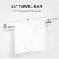thumbnail image 5 of Mainstays 24" Square Style Wall Mount Steel Towel Bar, Chrome Finish, Horizontal Orientation, 5 of 10