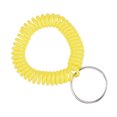 thumbnail image 1 of Unique Bargains Porte-Clés Spirale Extensible en Plastique, Jaune 5 Pack, 1 of 5
