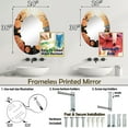 thumbnail image 4 of DESIGN ART Designart "Fiery Fusion III" Abstract Collages Modern Wall Mirror 20in.x30in., 4 of 4